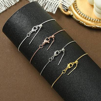 Стойка покрытие латунная коробка цепь регулируемый слайдер браслеты изготовление для женщин, без кадмия и без свинца