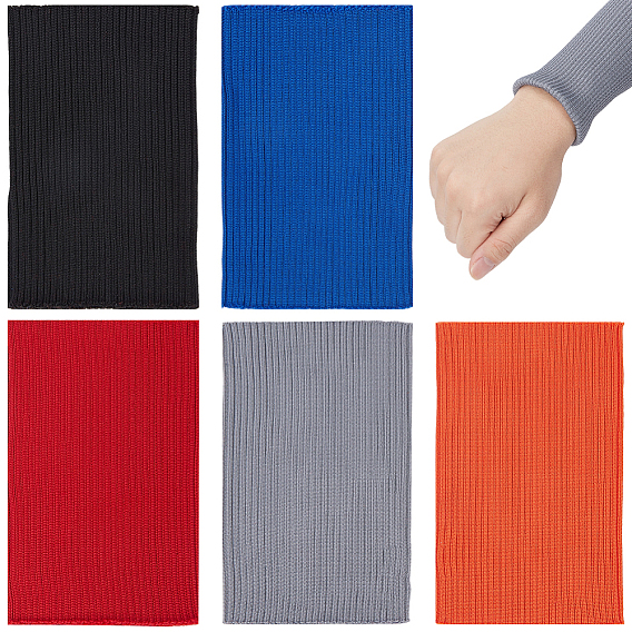 10Pcs 5 Colors Ribbing Pattern Polyester Oversleeves, Air Blower Terminals Oversleeves