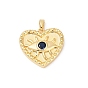 Латунные микропаве прозрачные подвески с фианитом, сердце с оберегами от сглаза, без свинца и без кадмия, стойки покрытие