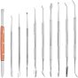 Stainless Steel Professional Teeth Cleaning Tool Kits, with Leather Bag, for Adults, Kids, Family, Dogs