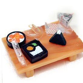 Resin Sushi Bento Box, for Dollhouse Accessories Pretending Prop Decorations