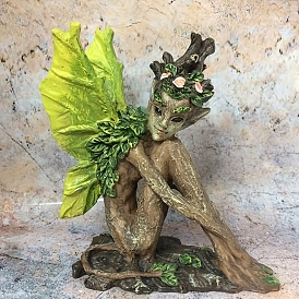 Resin Forest Fairy Figurines, for Home Garden Decoration