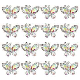 16 кабошоны из сплава шт., со стеклом, бабочка