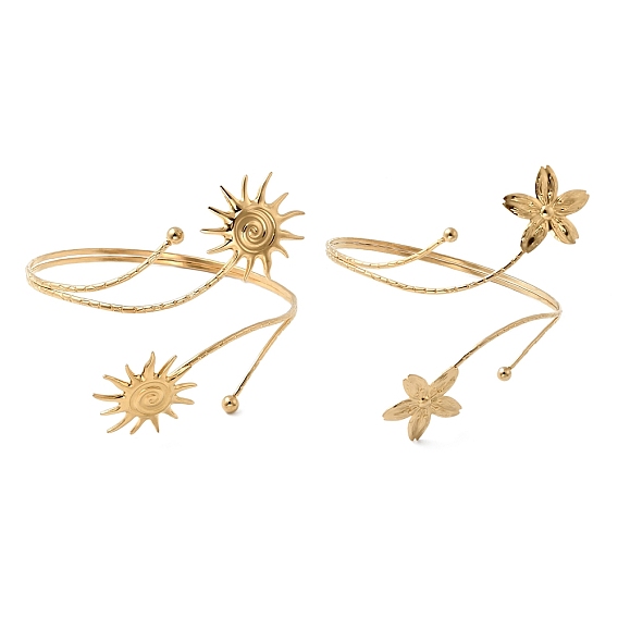 304 браслеты-манжеты из нержавеющей стали для женщин, ионное покрытие (ip), без кадмия, без никеля и без свинца