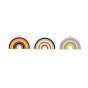 Golden Alloy with Enamel Pendants, Pride Rainbow Flag Theme