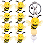 12Pcs Food Grade Eco-Friendly Silicone Focal Beads, Focal Beads, Bees