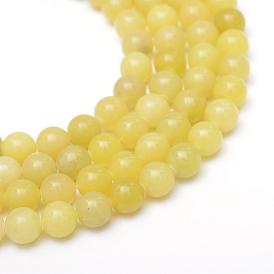 Round Dyed Natural Topaz Jade Bead Strands