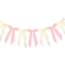 1шт. полиэстеровые поздравительные баннеры в виде бантиков, для украшения свадебной вечеринки