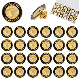 24 шт. положительное вознаграждение, поощрительное слово, эмалированная булавка для звездного исполнителя, Значок звезды из золотого цинкового сплава для одежды рюкзака