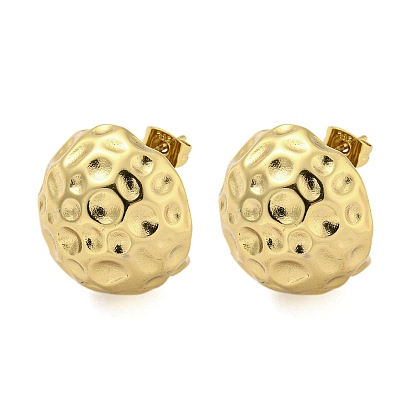 304 Stainless Steel Earring Findings, Half Round