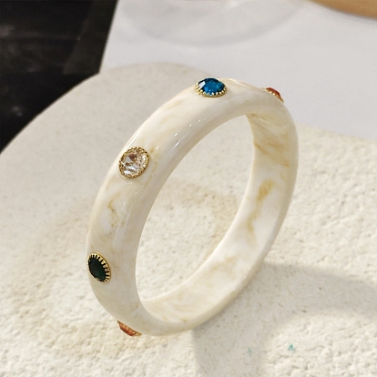 Браслеты из смолы для женщин, со стразами