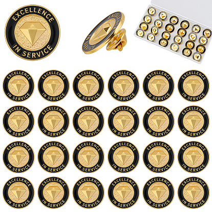 24 шт. положительное вознаграждение, поощрительное слово, эмалированная булавка для звездного исполнителя, Значок звезды из золотого цинкового сплава для одежды рюкзака