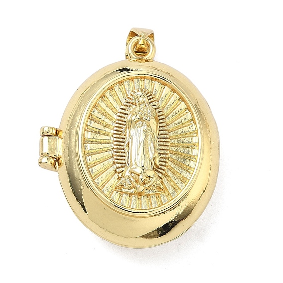 Подвески латуни медальон, овал с подвесками Девы Марии