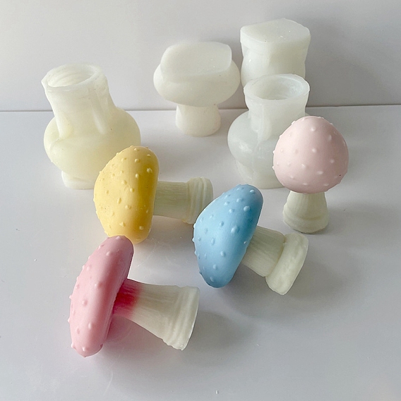 Силиконовые формы для свечей-грибов, для изготовления свечей