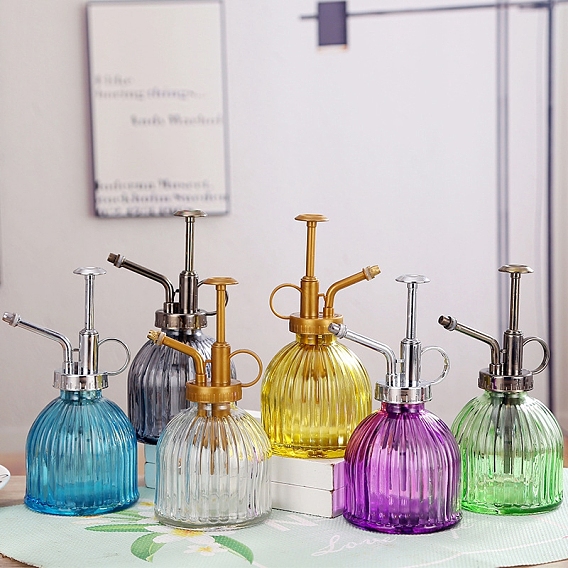 Стеклянный насос распылители воды под давлением бутылки, для полива растений, уборка дома, мойка