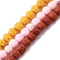 Dyed Synthetic Lava Rock Beads Strands, Round