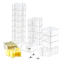 Mixed Shapes Plastic Candle Cups, with Paraffin Candle Wick, for Candle Making Tools