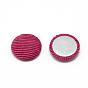 Corduroy Cloth Fabric Covered Cabochons, with Aluminum Bottom, Half Round/Dome