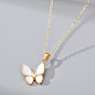 Exquisite Gold-Plated Zircon Shell Pendant Earrings Necklace Ring Set