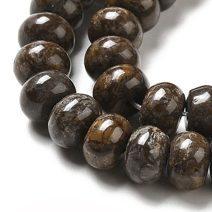 Natural Red Snowflake Obsidian Beads Strands, Rondelle