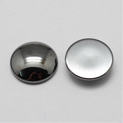 Non-magnetic Synthetic Hematite Cabochons, Half Round/Dome