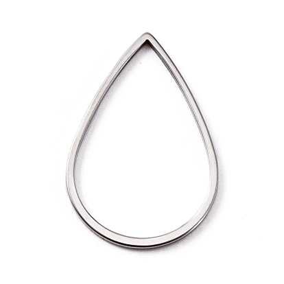 304 Stainless Steel Linking Ring, Teardrop