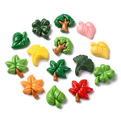 Непрозрачная смола декодирует кабошоны, дерево/лист