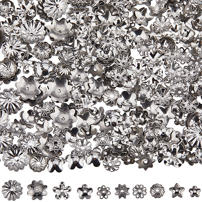 300 шт 10 стиль 304 колпачки из нержавеющей стали, цветок