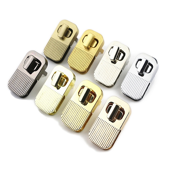 Замки для кошельков из сплава с 3шт. винтами и 1шт. прокладкой из ПК, принадлежности для изготовления женских сумок, прямоугольные