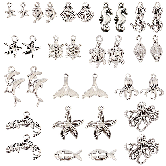 64 шт. 16 подвески из сплава в тибетском стиле с изображением океана, разнообразные