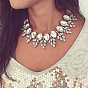 Sparkling Geometric Crystal Necklace and Earrings Set for Formal Occasions