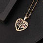 Красочное женское ожерелье с подвеской в форме сердца в форме сердца «Древо жизни»