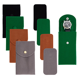 8 шт. 4 стильный бархатный чехол для часов, с кнопкой оснастки, прямоугольные