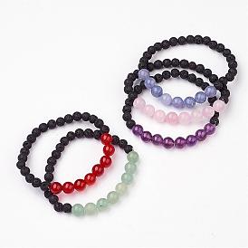 Natural Gemstone Beaded Stretch Bracelets