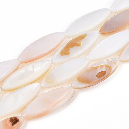 Естественных пресноводных оболочки бисер нитей, плоский конский глаз