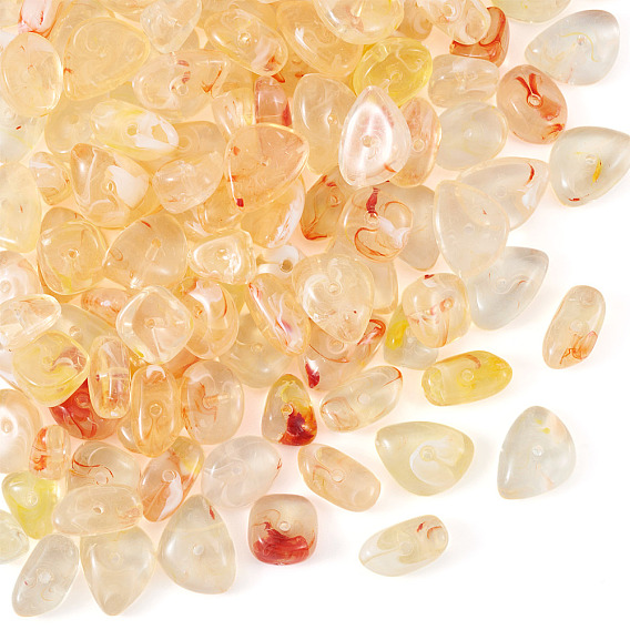 50g прозрачные акриловые бусины, самородки, два тона