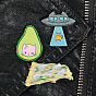 Cute Cartoon Alien Cat Avocado Pizza Enamel Pin Badge Personality Jewelry
