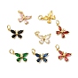 Латунные микро проложить кубического циркония подвески, бабочка, стойки покрытие, с целью перехода в кольце