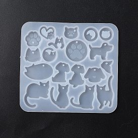Moules en silicone pour boucles d'oreilles et pendentifs à faire soi-même, moules de résine, pour la résine UV, fabrication artisanale de résine époxy, fumée blanche