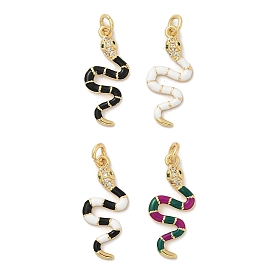 Латунные микро проложить кубического циркония подвески, с эмалью, змеиные чары, с целью перехода в кольце