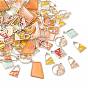 Alloy Epoxy Resin Pendants, with Shell/ABS Plastic/Glass/Rhinestone/Acrylic, Mixed Shapes