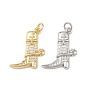 Латунные микро проложить кубического циркония подвески, ботинки, без кадмия и без свинца, стойки покрытие, долговечный, с целью перехода в кольце