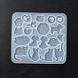 DIY Earrings Pendant Silhouette Silicone Molds, Resin Casting Molds, for UV Resin, Epoxy Resin Craft Making, WhiteSmoke