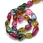Natural Quartz Crystal Nuggets Beads Strands, Tumbled Stone, Dyed & Heated, 13~24x10~14mm, Hole: 1mm, about 15.5 inch