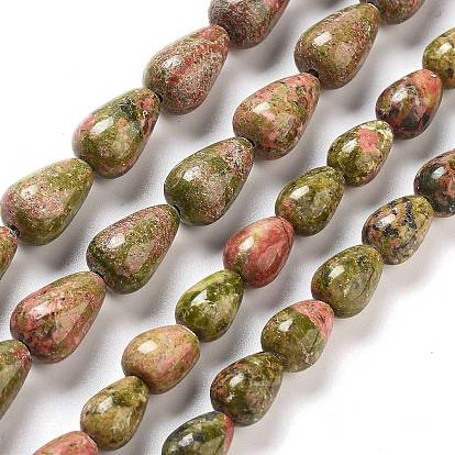 Природные Unakite бисер нитей, слеза
