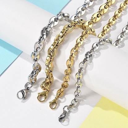 304 браслеты-цепочки из нержавеющей стали в виде кофейных зерен для женщин и мужчин