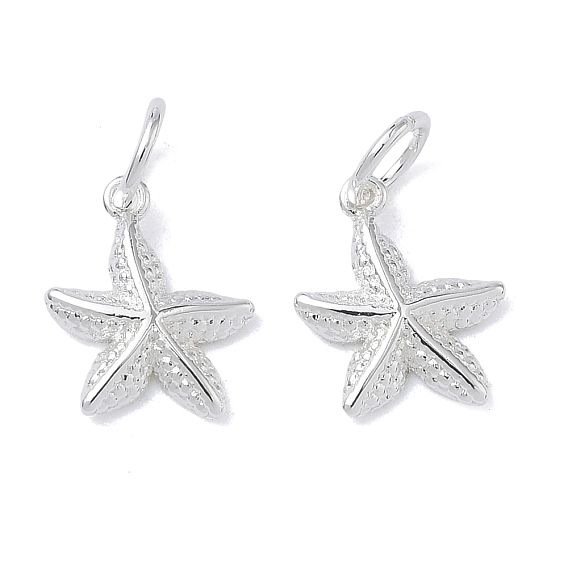 Латунные подвески, долговечный, без кадмия и без свинца, прелести морская звезда, с целью перехода в кольце