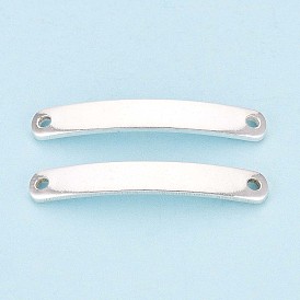 925 подвески из стерлингового серебра, звенья изогнутого прямоугольника, штамповка пустой метки