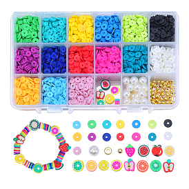 Плоские круглые бусины из глины ручной работы полимерные, диск хейши бусины для гавайских серег браслет ожерелья ювелирных изделий