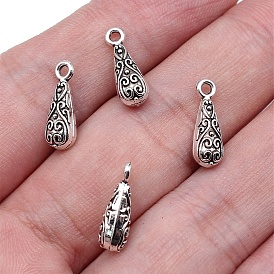 20Pcs Tibetan Style Zinc Alloy Pendants, Teardrop